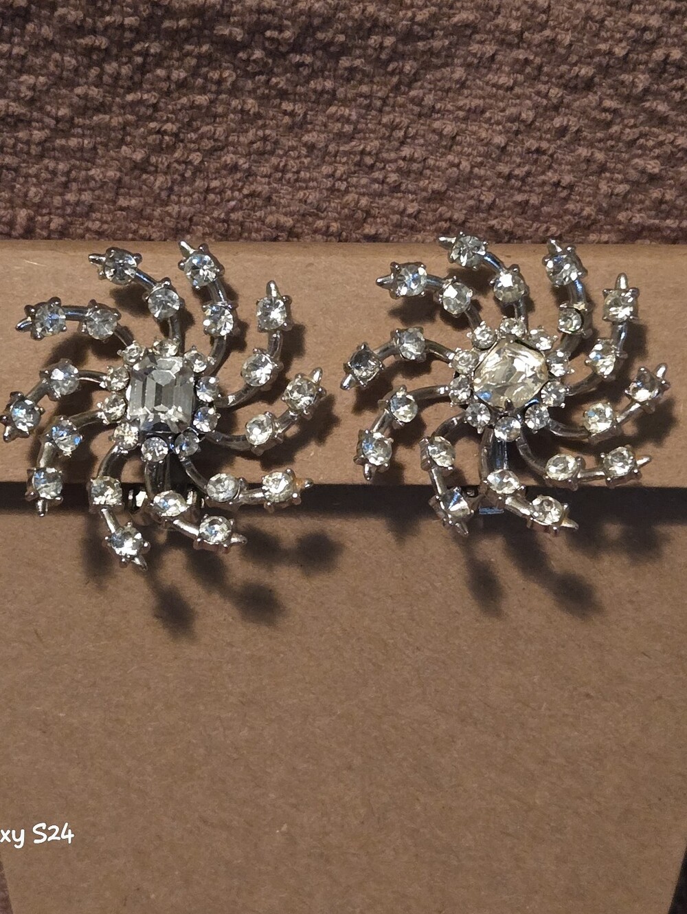 Vintage Coro Pinwheel Clip-on Earrings